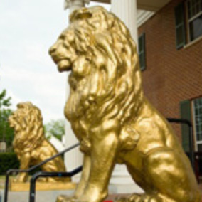 SMUSAE Chapter House Entrance Lion Statue